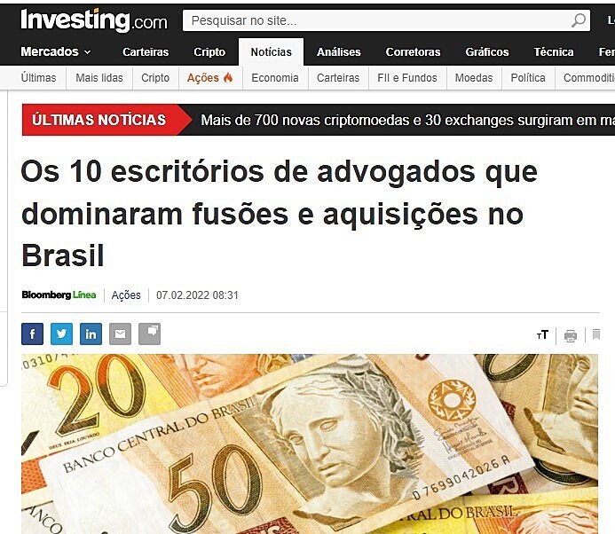 Os 10 escritrios de advogados que dominaram fuses e aquisies no Brasil